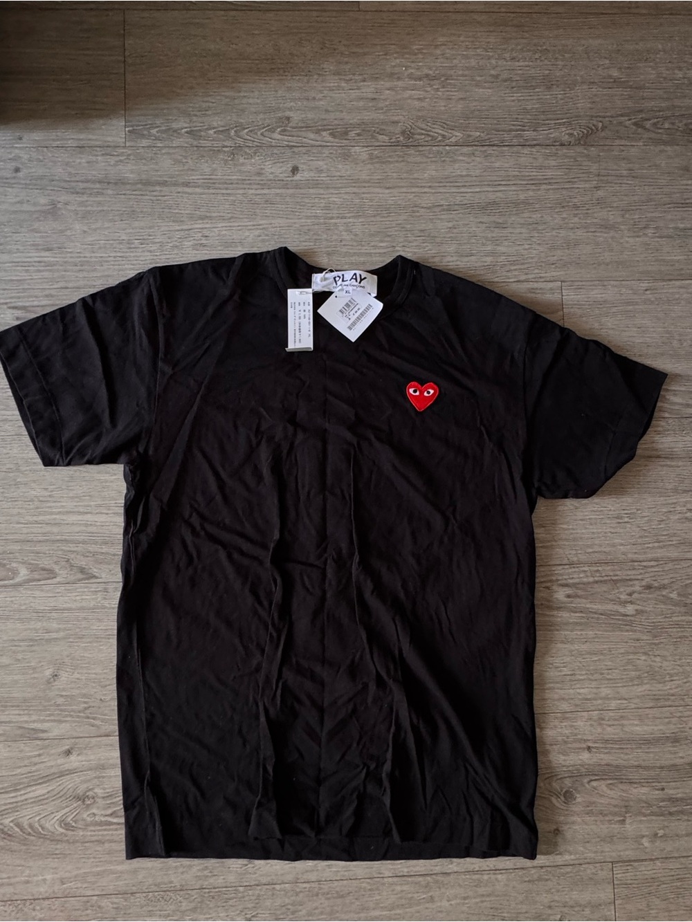 Comme des Garcons PLAY Black Heart Logo T-Shirt - Black (57)